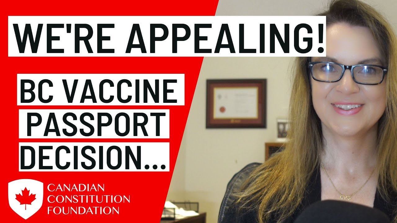 BIG NEWS! We are appealing the BC Vaccine Passport challenge!