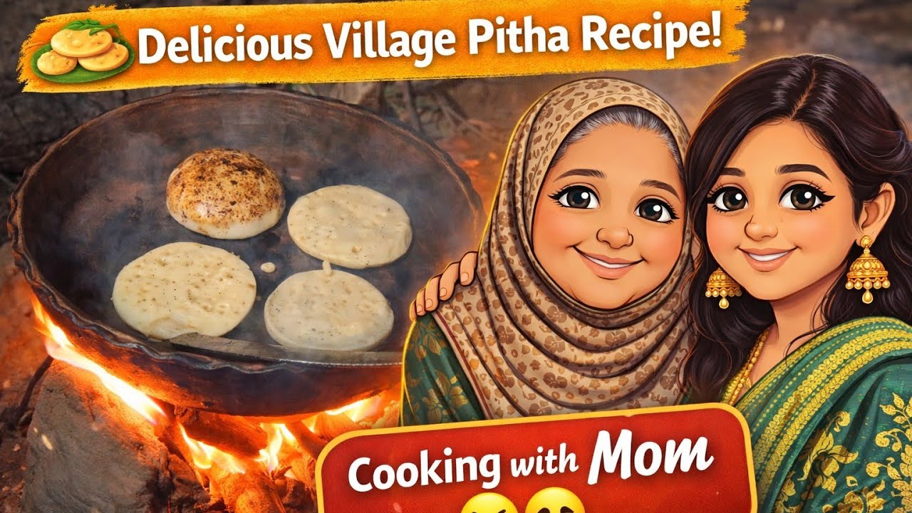Village Style Pitha Recipe with Mom 👩‍👧 | Traditional Bengali Pitha | @KaziNasiraKhatun 