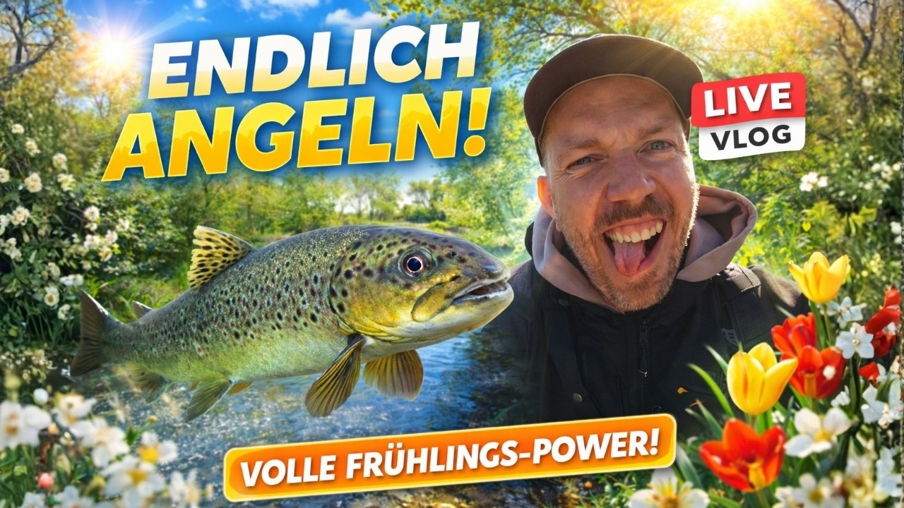 LIVE VLOG - Endlich Angeln - Auf Forelle am Bach