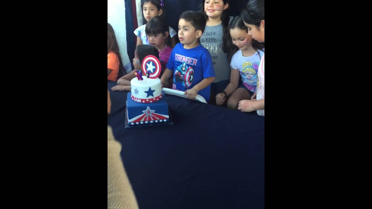 Ian sneezes on the cake twice