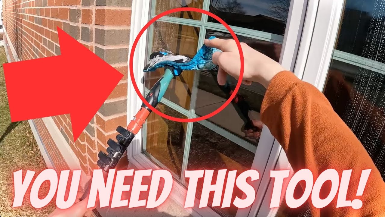 Window Cleaning - Spring Window Cleaning - Satisfying Window Washing Technique - POV Cleaning Video