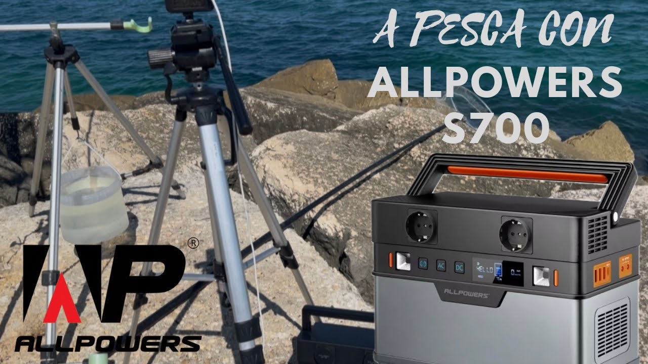 A pesca con ALLPOWERS Power station S700 e pannello Solare SP012 RETE in qualunque posto 🎣