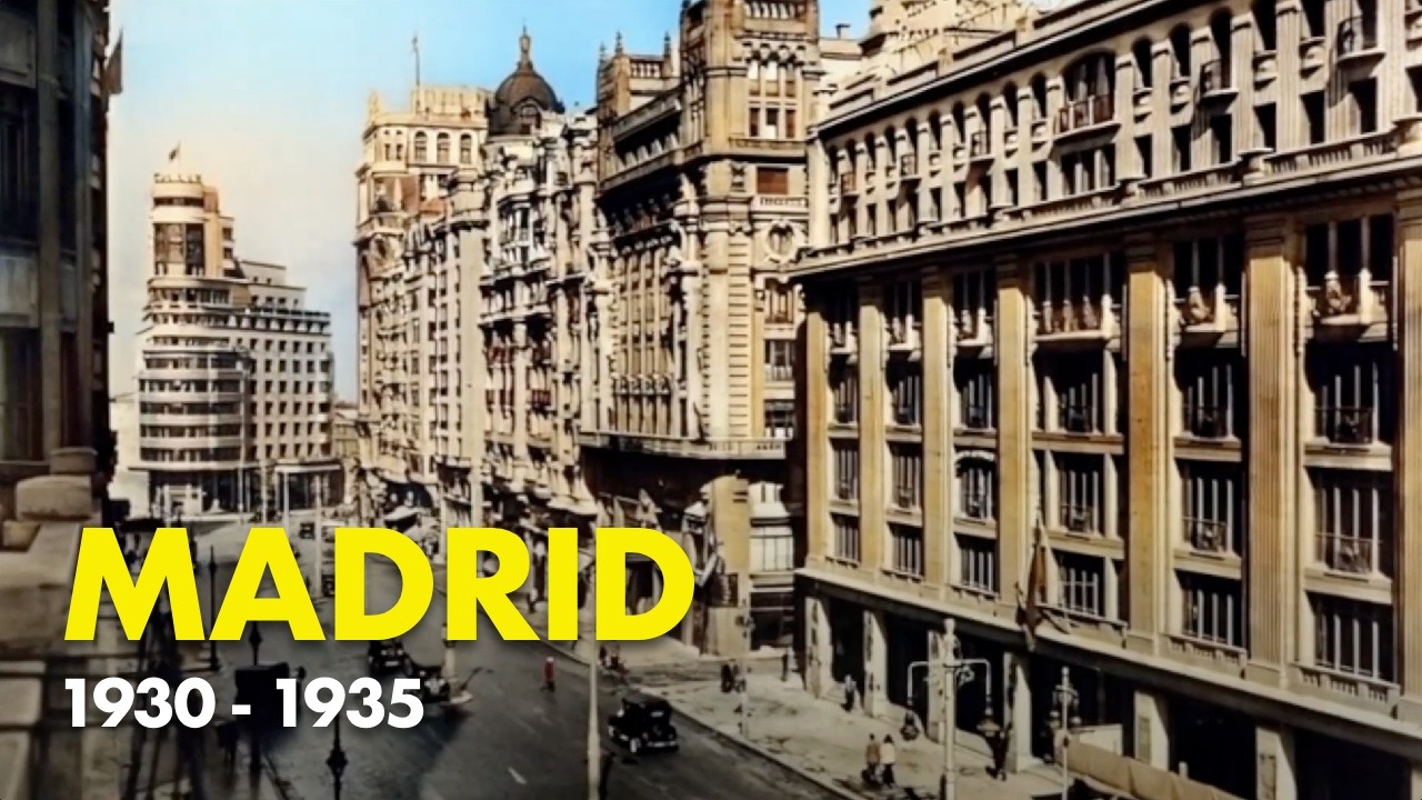 Madrid In Early 1930s 🇪🇸 In Colour | AI Restored