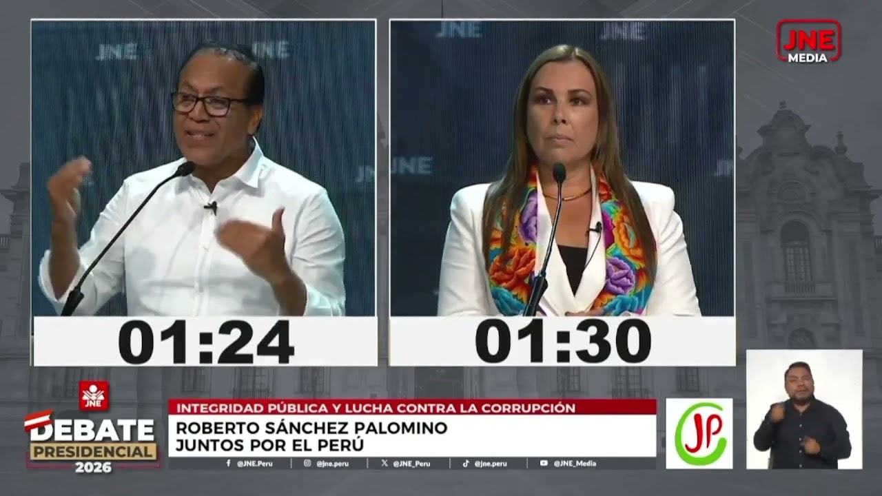 Debate 2026: Fiorella Morinelli, Roberto S&aacute;nchez - Luchas contra la corrupci&oacute;n e integridad p&uacute;blica