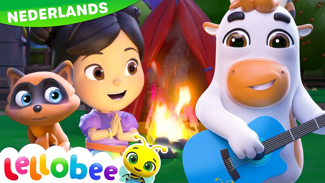 Kampvuurliedje | Lellobee Nederlands | Kinderliedjes | Leervideo's voor kinderen