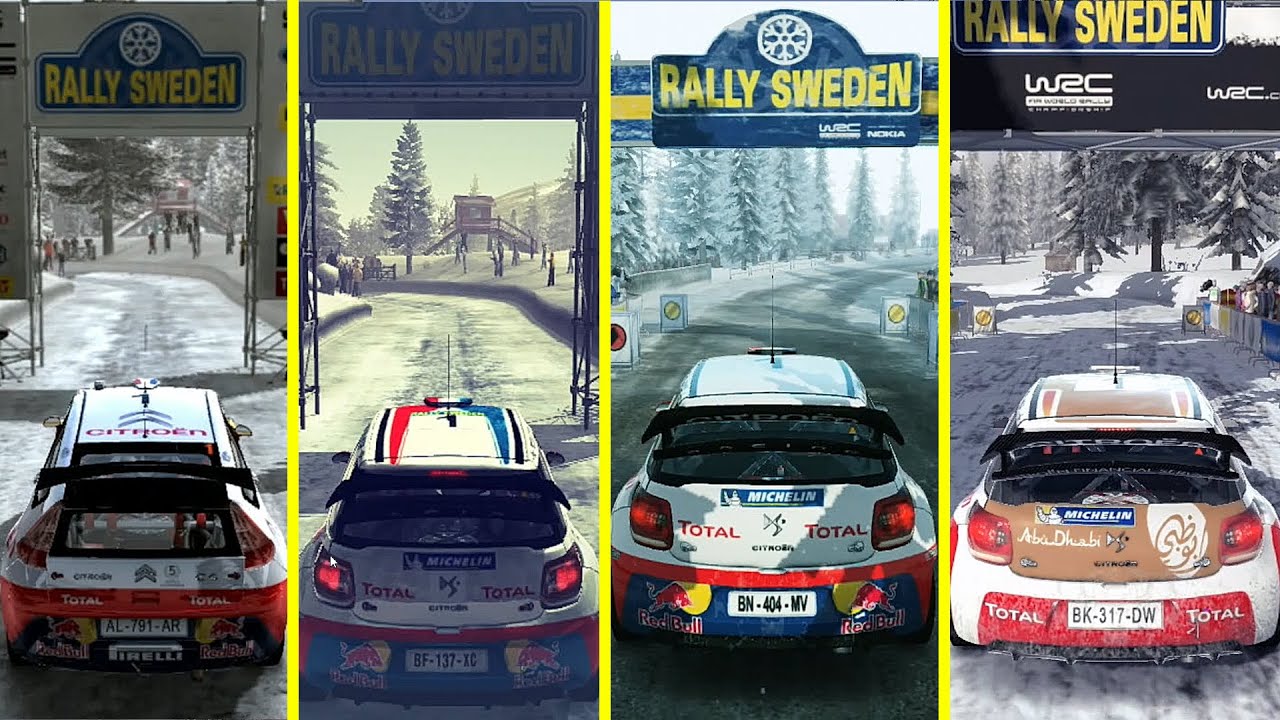 WRC Games Graphics Evolution - Rally Sweden (2010-2019) PS3, PS4, Xbox One
