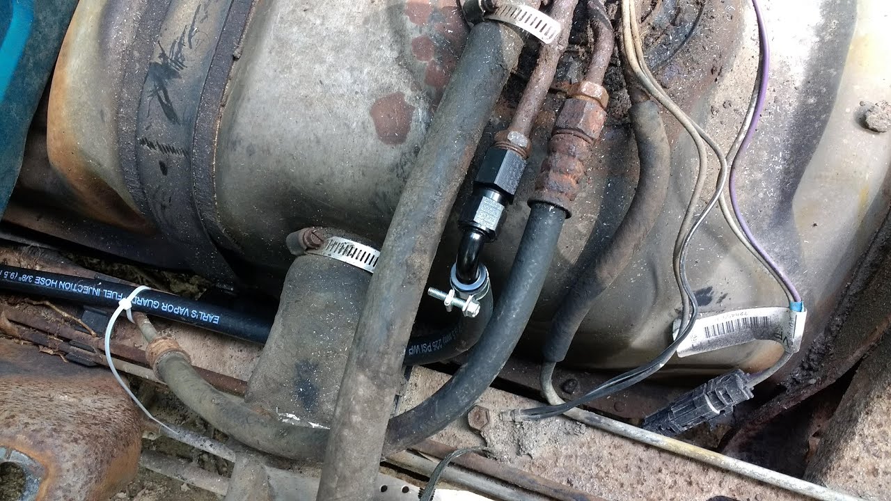 1995 s10 pull bed off, replace feed fuel line