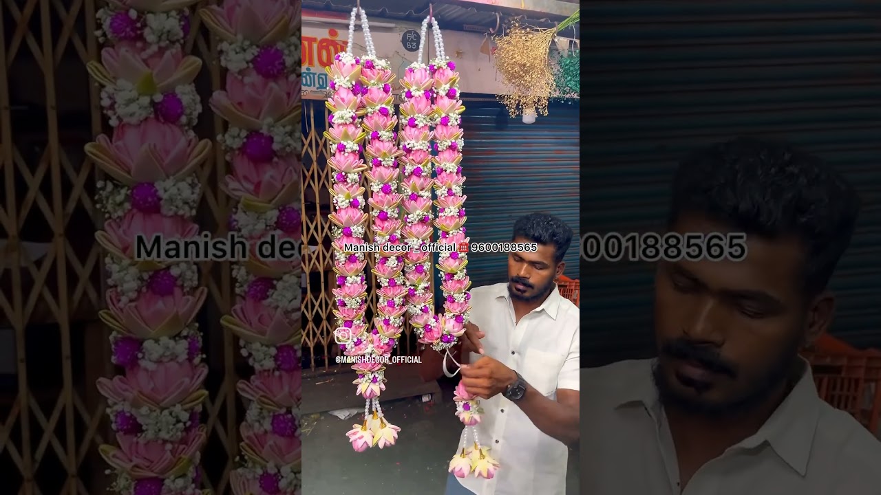 #lotus🪷wedding&hearts;️Garland🌷 best price 💯 Best quality unique work