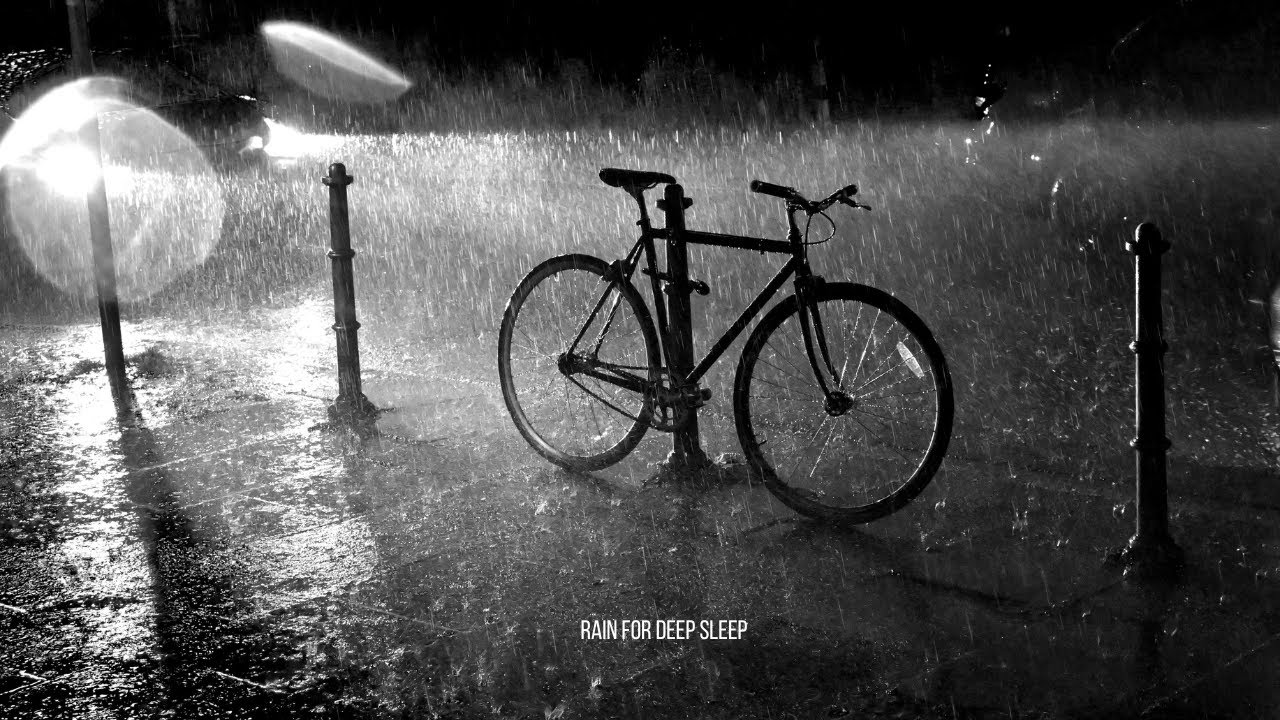 9 Hours of Rain on Concrete with Soft Wind for Deep Sleep🌬️