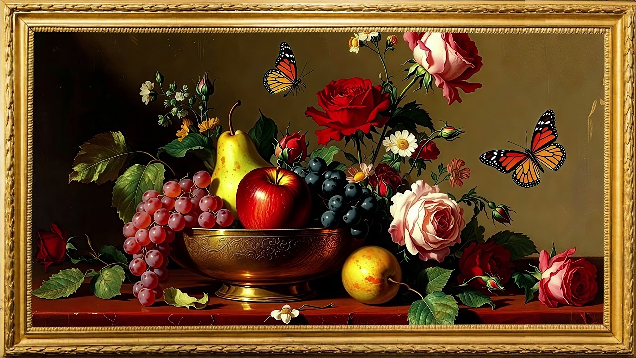 Abundance & Prosperity in Art Elegant Fruits and Colors  Relaxing 4K TV Visuals