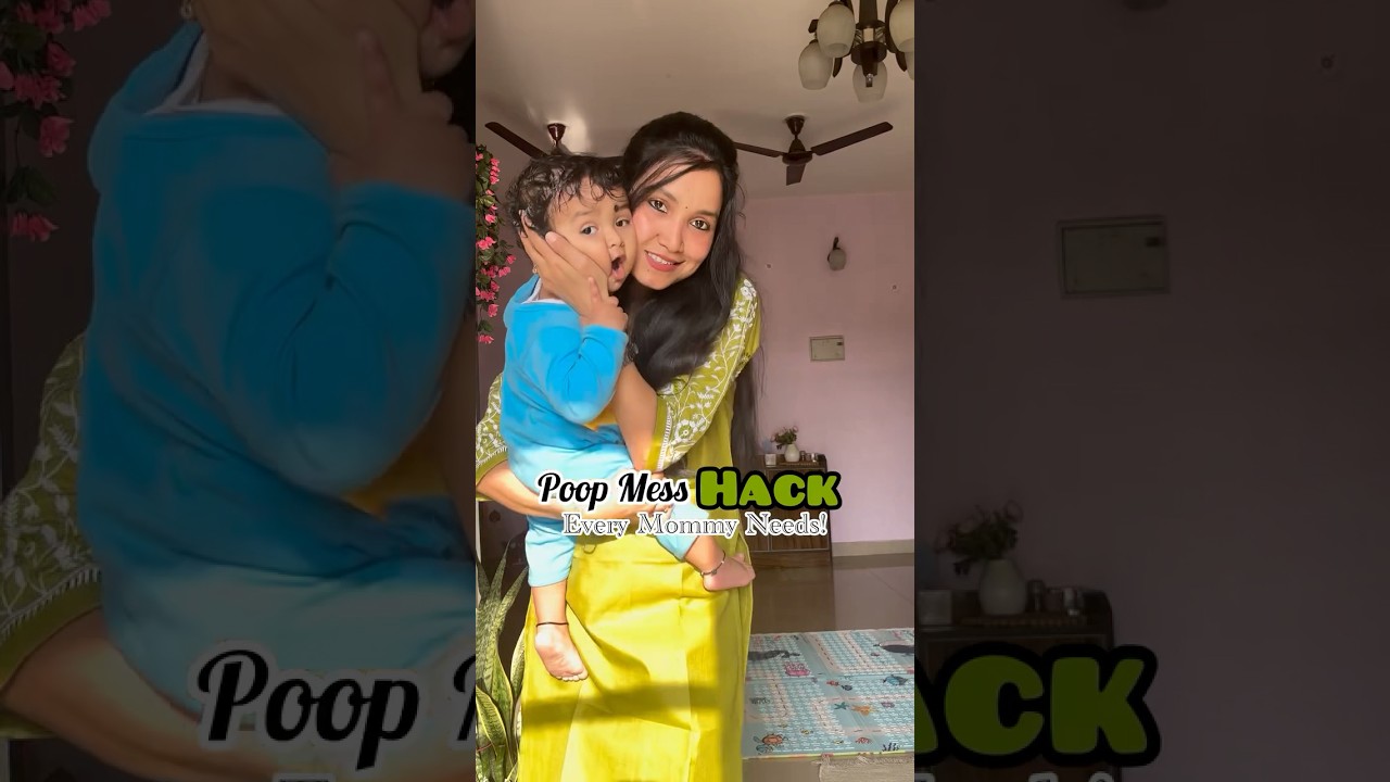 Poop mess Hack| Baby care| Diaper free time Hack| Re- post on High Demand❤️