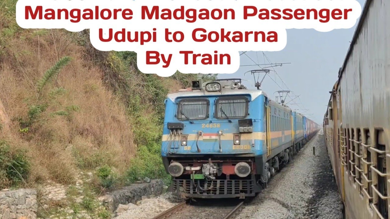 Mangalore Madgaon Passenger Udupi to Gokarna By Train // Mangalore to Madgaon Train Udupi to Gokarna