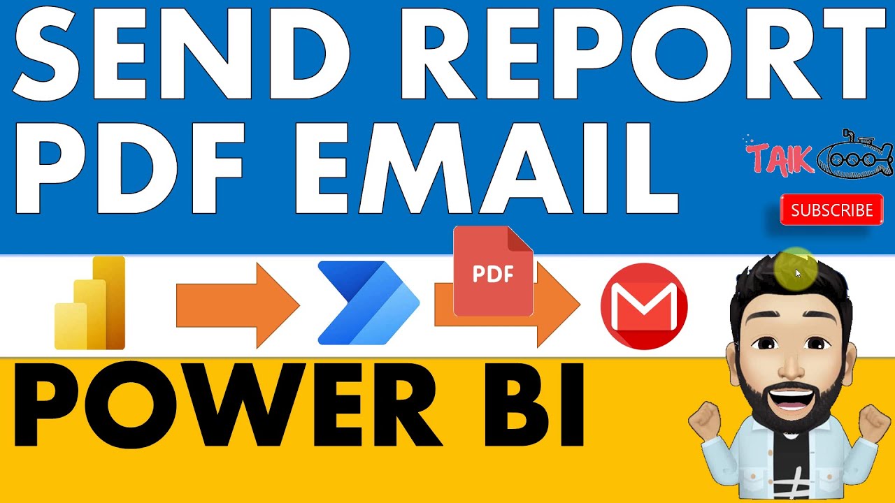 Экспорт Power BI в PDF и отправка по электронной почте с помощью Power Automate (1–13)