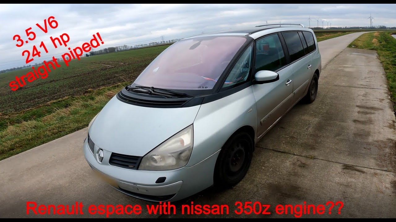 Renault espace 3.5 v6 POV drive 350z engine straight piped sleeper?