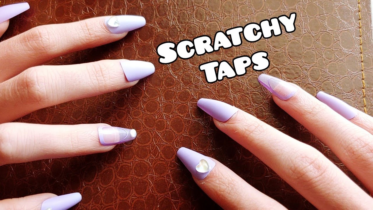 ASMR Scratchy Tapping w/ Fake Nails 💅 Fast & Aggressive, Long Nails, Lofi 💜