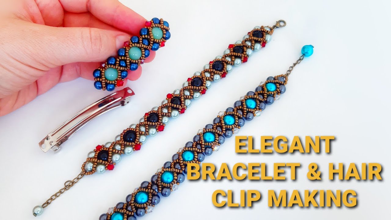Zarif İnci Bileklik ve Saç Tokası Yapımı || Elegant Pearl Bracelet and Hair Clip Making