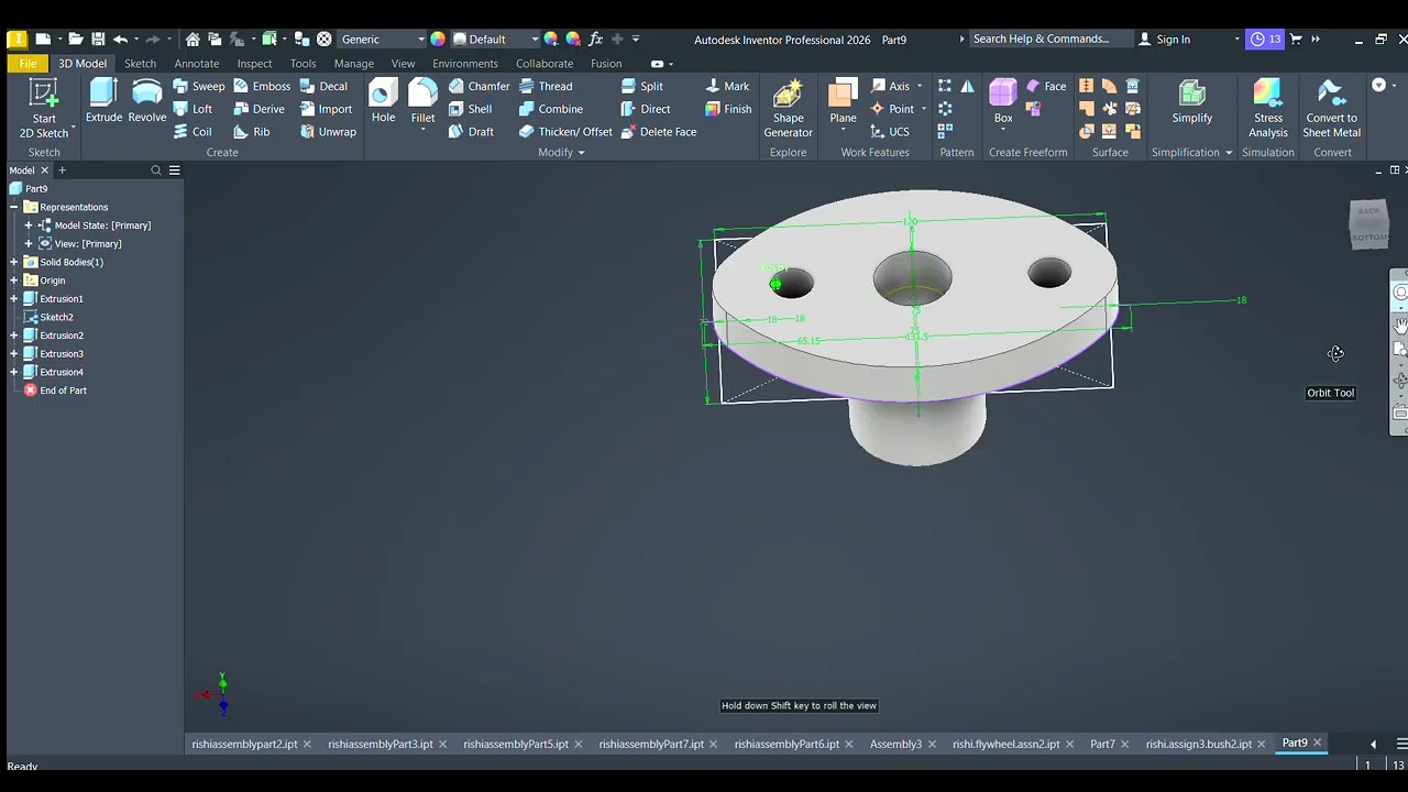 Auto CAD Inventor | Mnit M.Tech First Year Design Assignment 