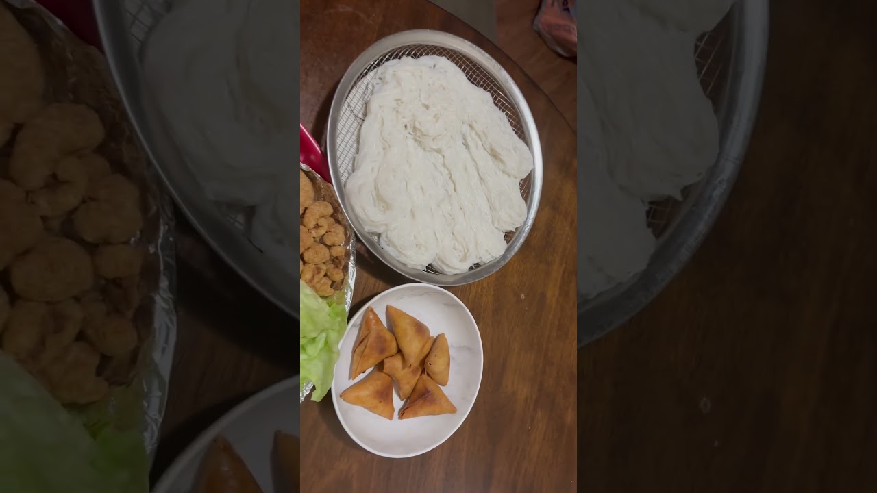 Grill fish , Pork  and Rice Noodles