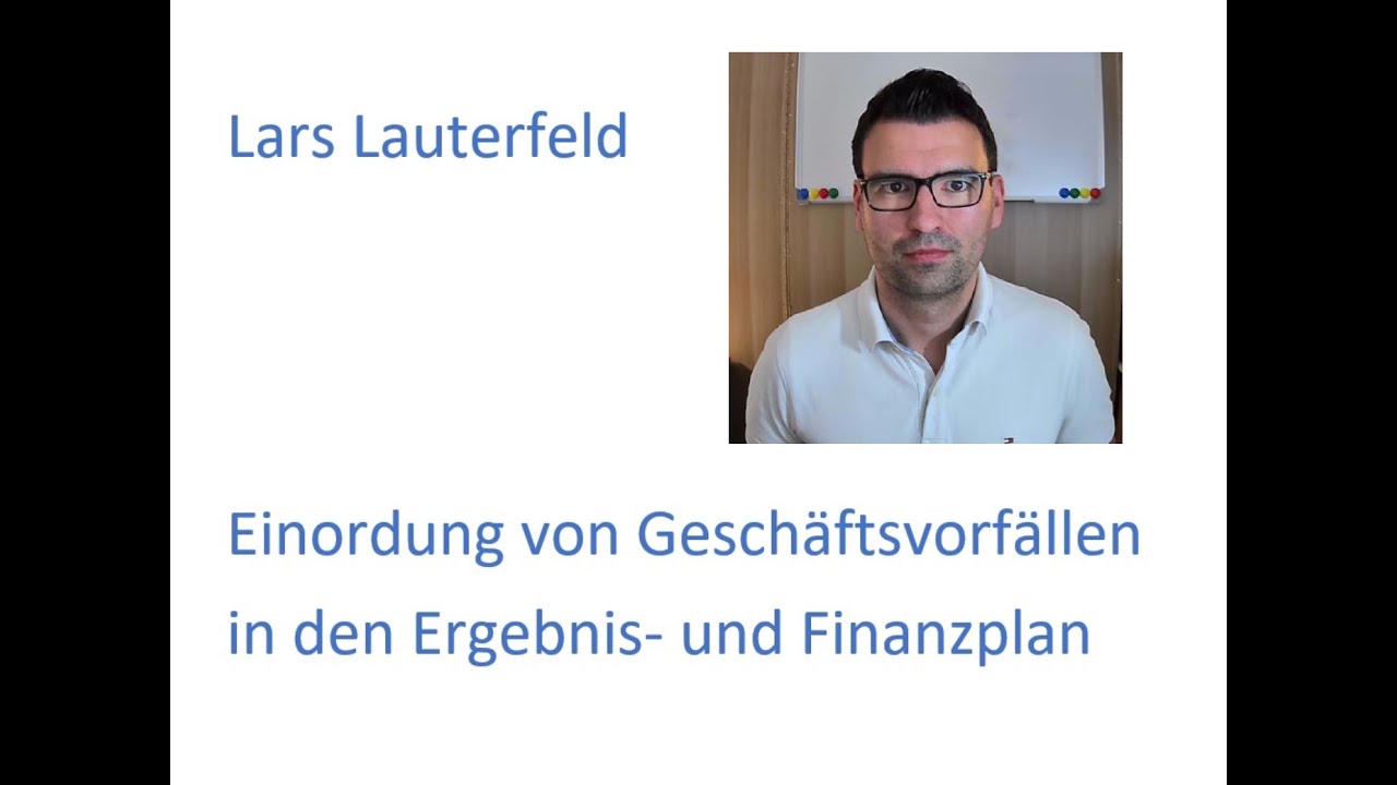 Zuordnung von Geschäftsvorfällen zu Kontengruppen und in den Ergebnis- und Finanzplan
