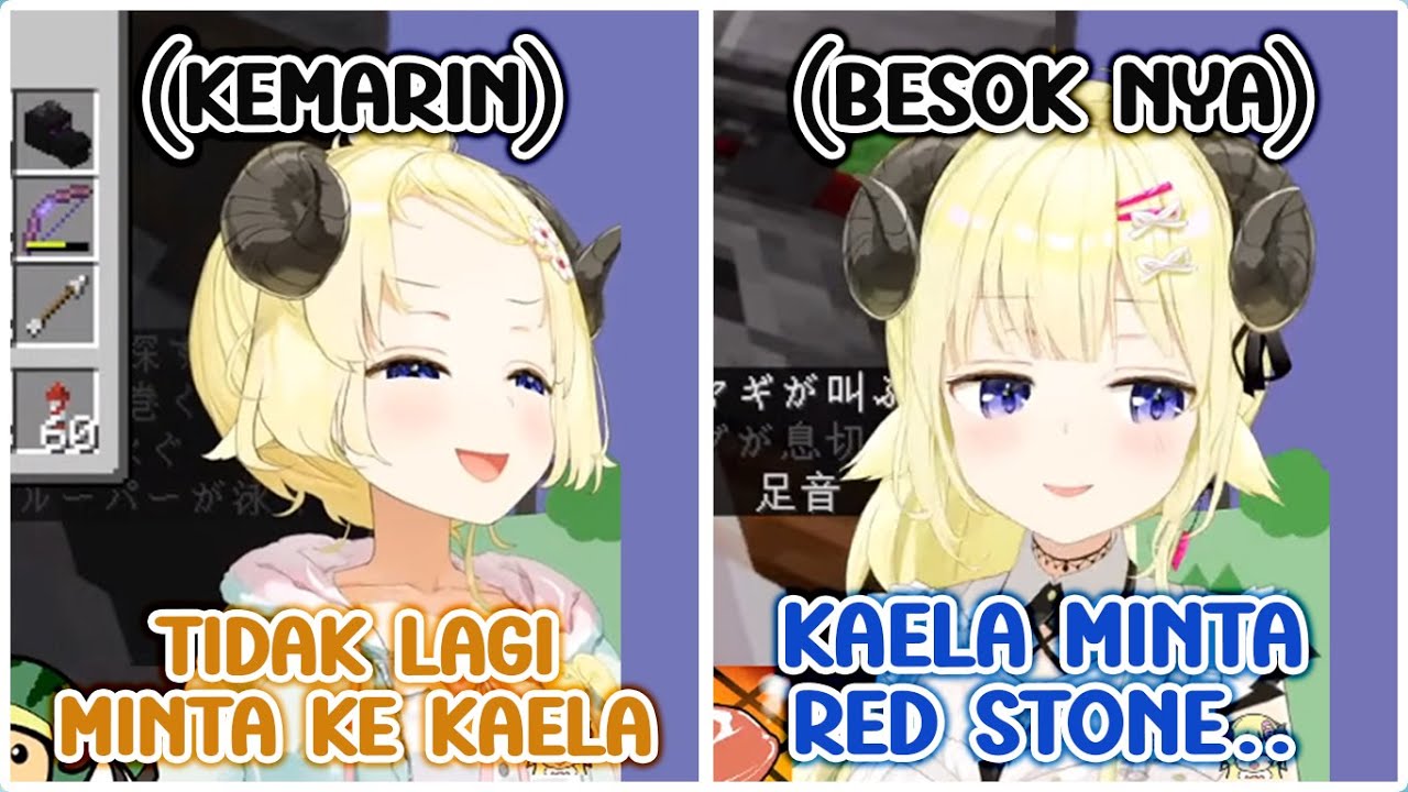 Perubahan Cepat Sikap WATAME Ketika KAELA Login Minecraft | (Hololive Clips)