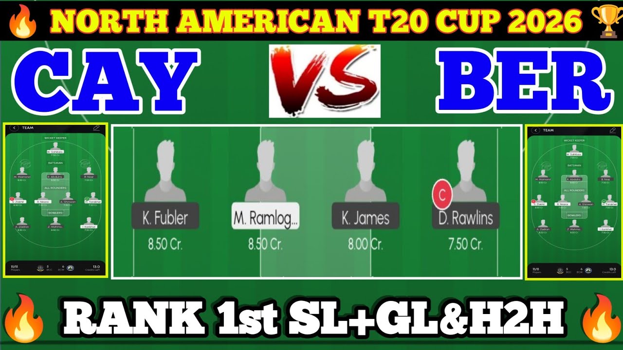 CAY vs BER Dream11 Prediction | CAY vs BER Dream11 Team | CAY vs BER Dream11