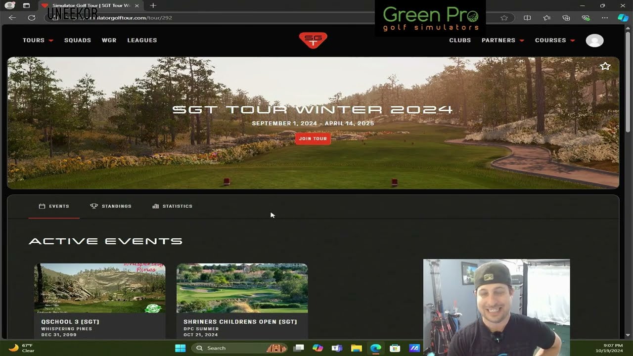 How I signed up for the Simulator Golf Tour (SGT) on GSPRO - Step by Step