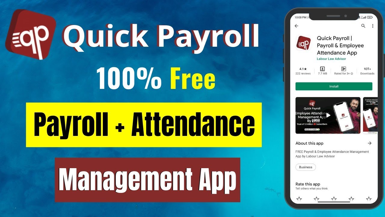 Free Payroll & Attendance Management App | Quick Payroll by @LabourLawAdvisor