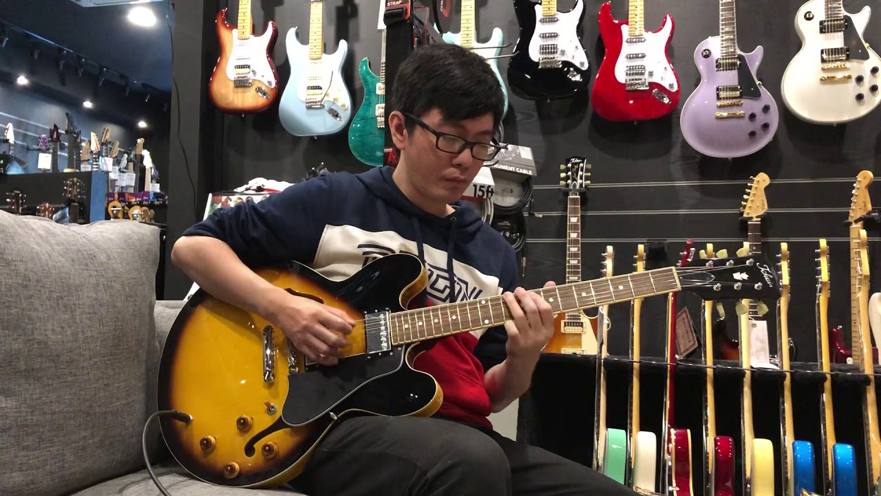 Tokai Japan ES-166 Semi Hollow in Vintage Sunburst Demo