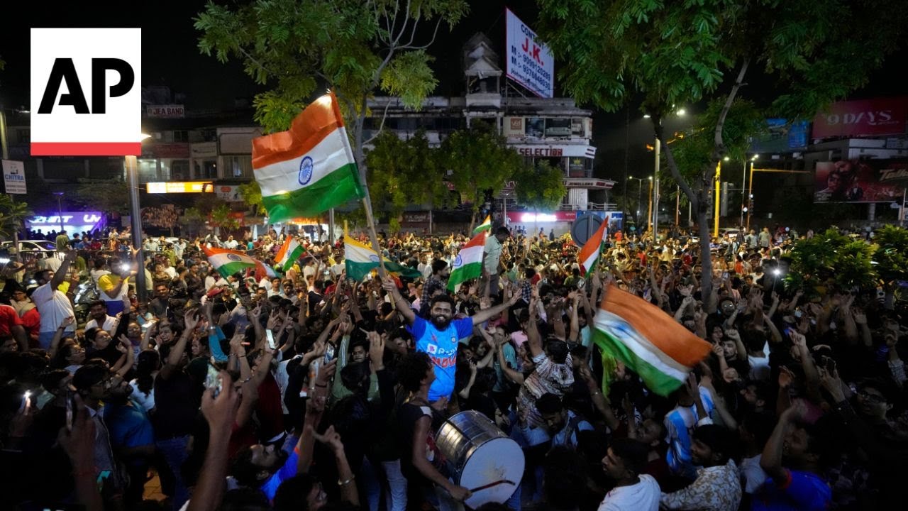 Indians celebrate T20 cricket world cup win