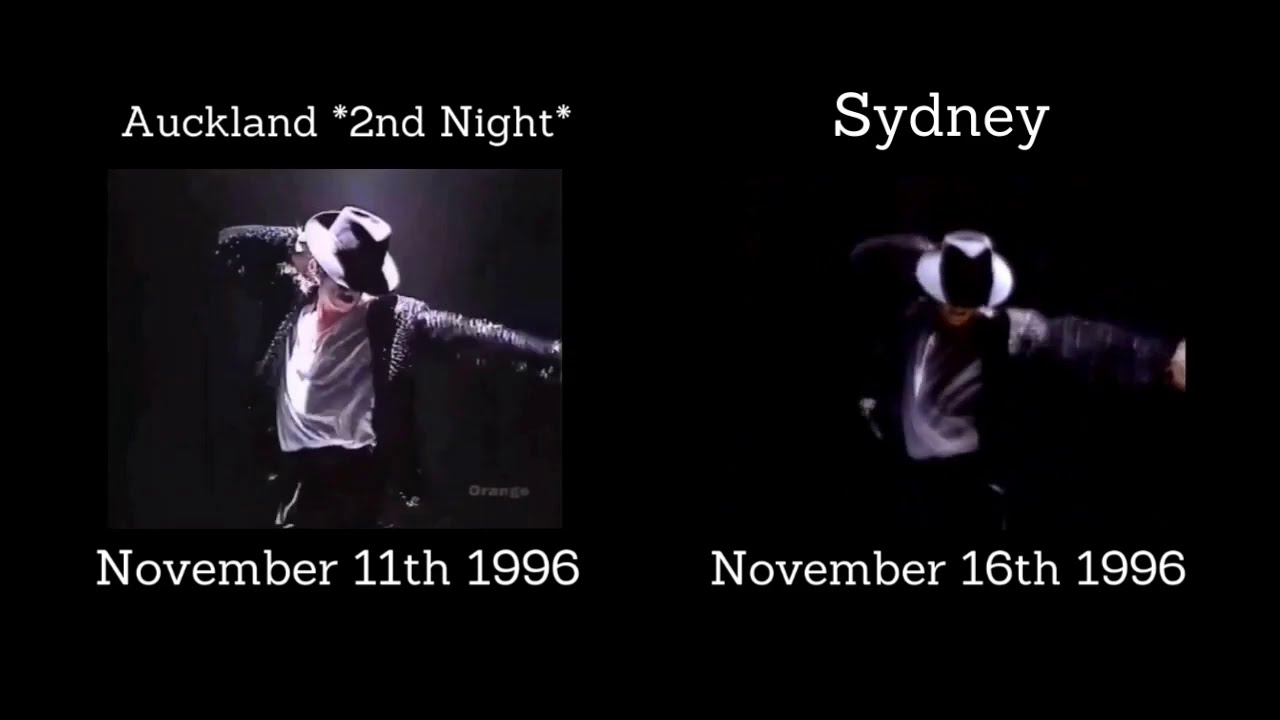 Michael Jackson Billie Jean Comparison *Auckland 2nd Night, Sydney*