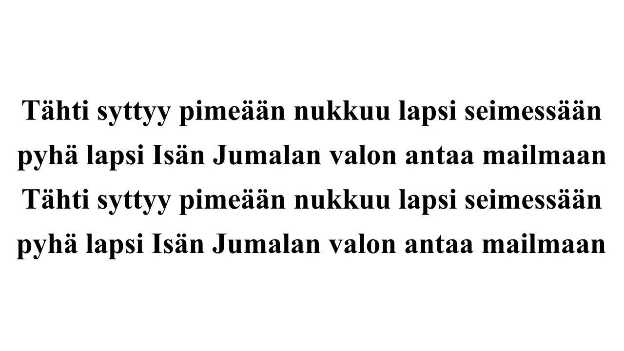 Joulun lahja - Sanat