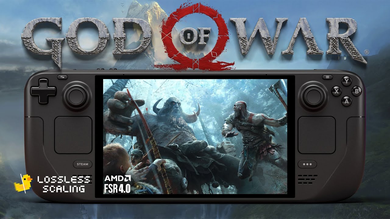 God of War on Steam Deck | FSR 4 | Lossless Scaling Performance Test