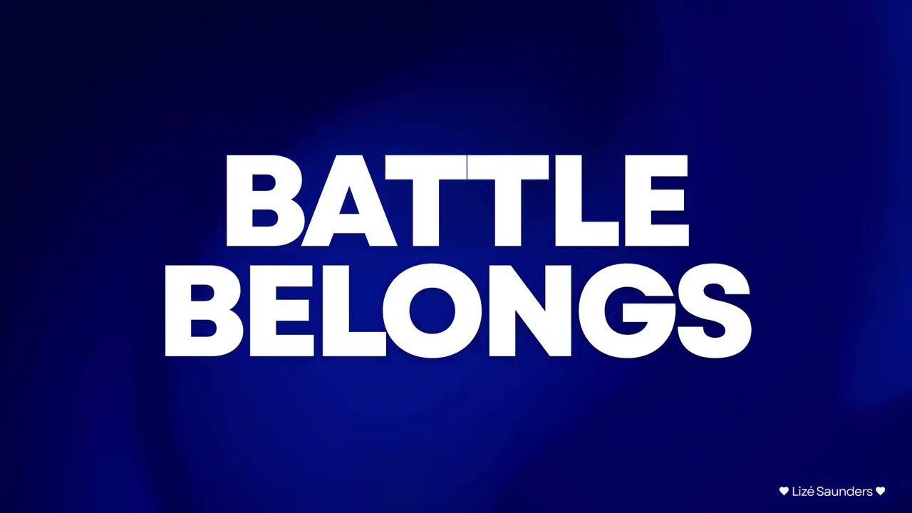 Battle Belongs - Backing Track with Lyrics: CAPO 1 / C (Db)