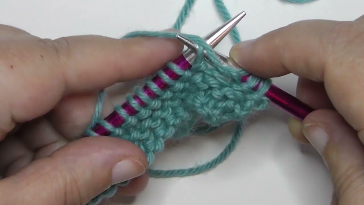 Dos agujas | Punto del revés | Tutorial paso a paso