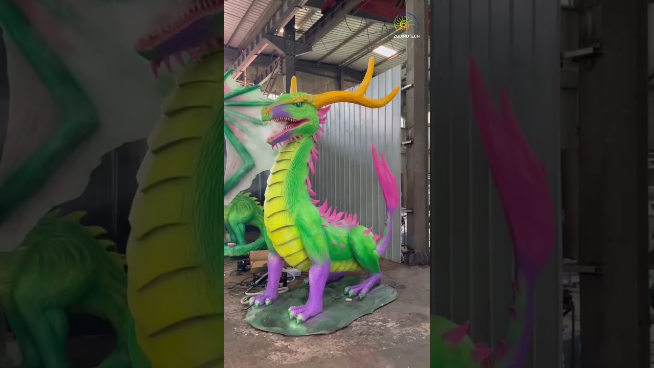 Animatronic Western dragon model, smoke,boundless business opportunities to shopping mall.