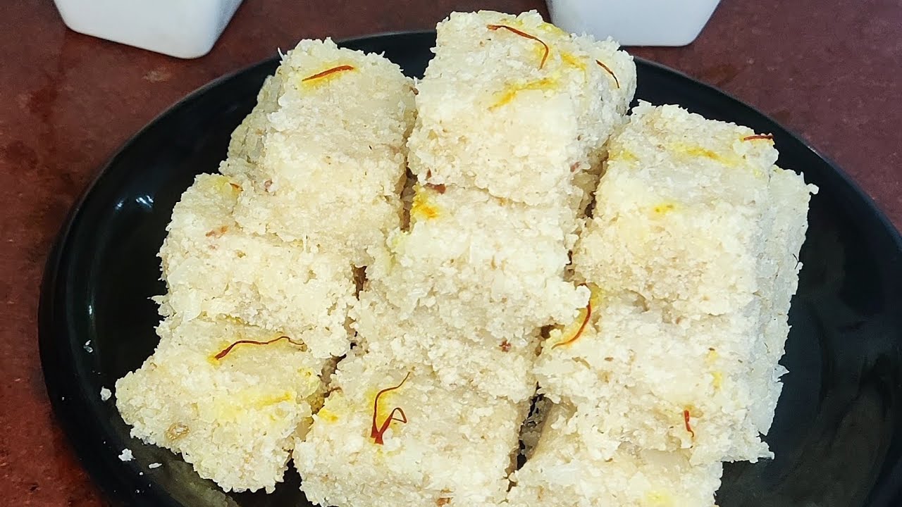 हलवाई जैसा कच्चे नारियल की मुंह में घुलजाने वाली वरफी#food#mycooking #youtubeviralvideo#desert#food 