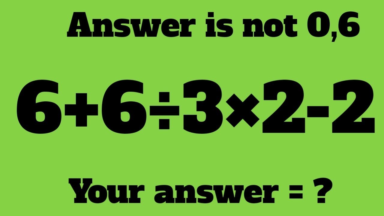 🔥 6 + 6 ÷ 3 × 2 - 2 | BODMAS Rule Confusing Maths Question 😱
