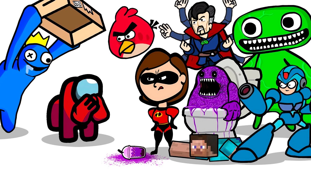 AMONG US VS ENEMIGOS FAMOSOS #7 | Palmita reacción a Mini Crewmate Kills