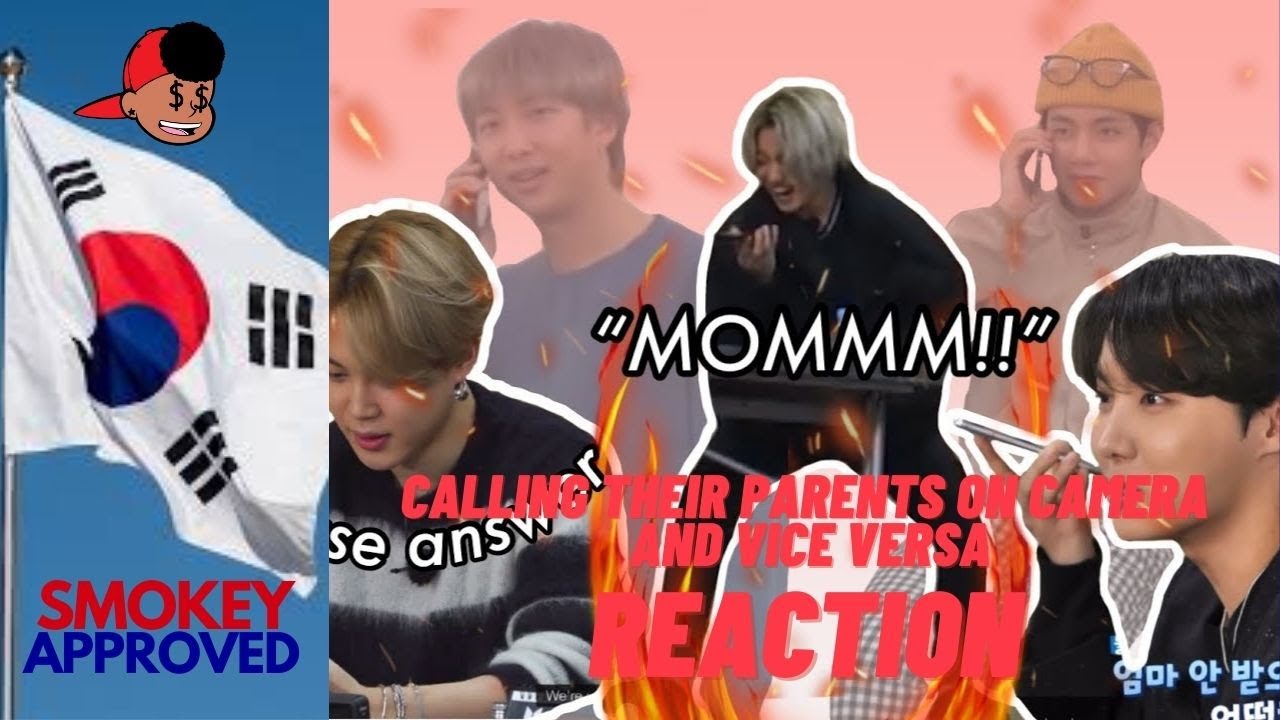BTS calling their parents on camera and vice versa ft.Hobi’s sister #bts #btsreaction #btsarmy
