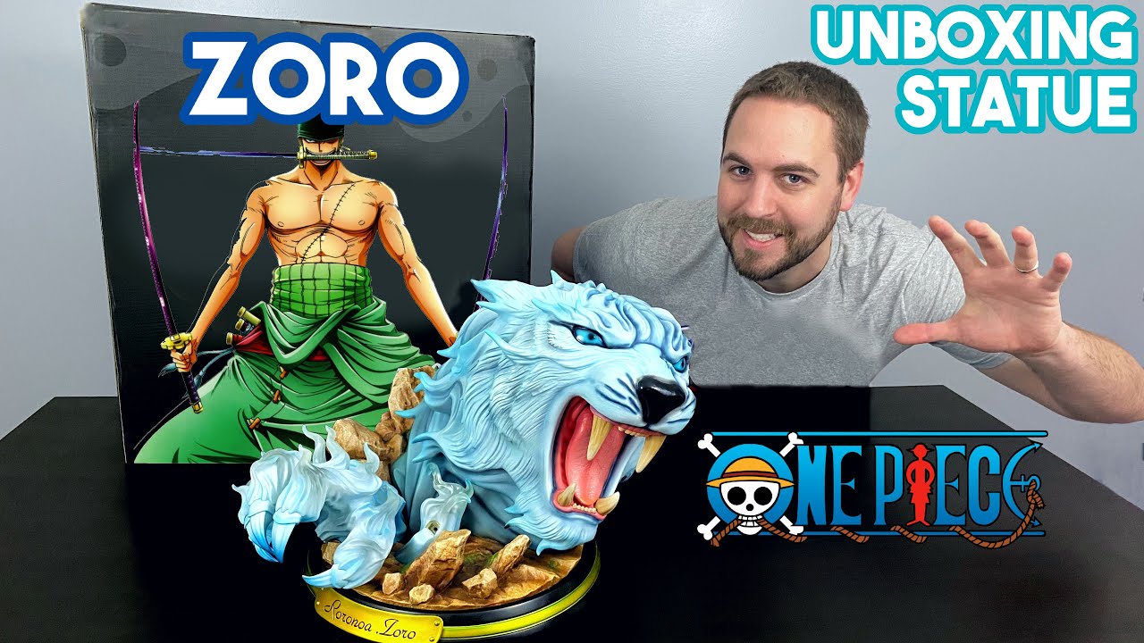 UNBOXING! Zoro using Tora Gari!!  One Piece Statue by KOL Studio