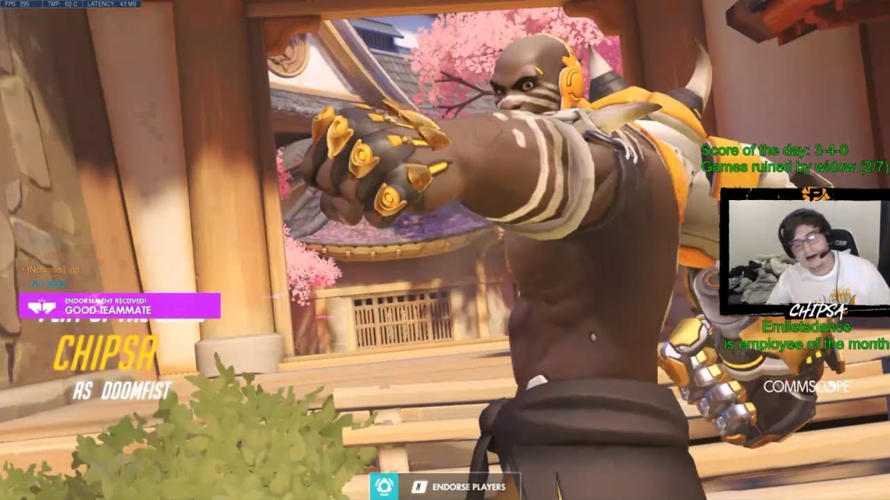 Overwatch Toxic Doomfist God Chipsa Showing His Gameplay Tricks