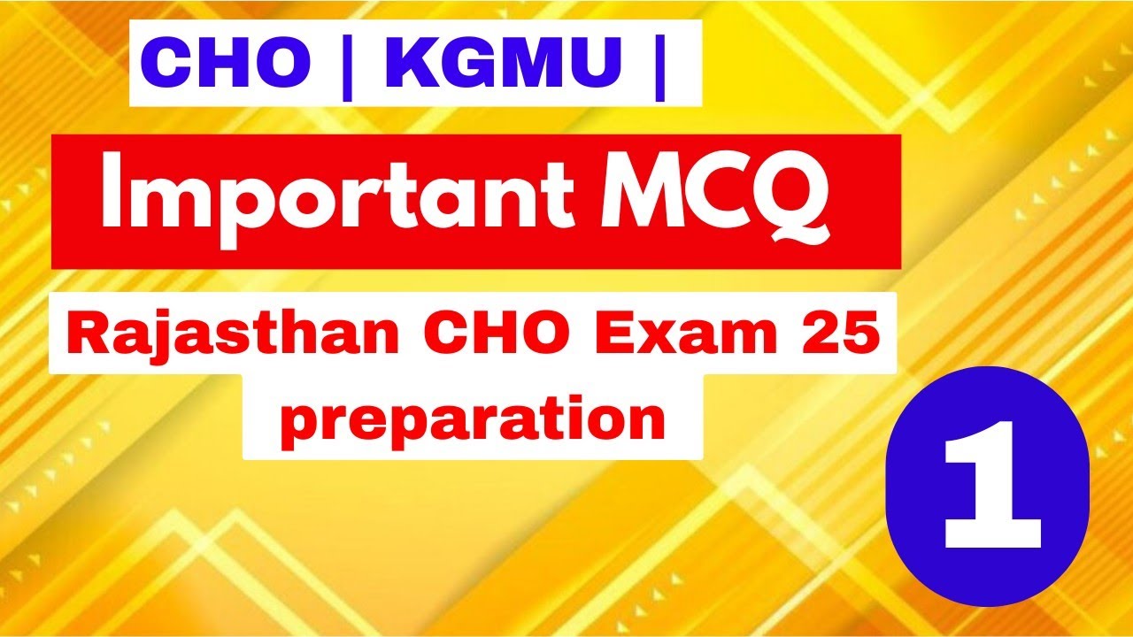rajasthan cho exam preparation I important mcq for nursing officer exam | norcet | CHO | NHM