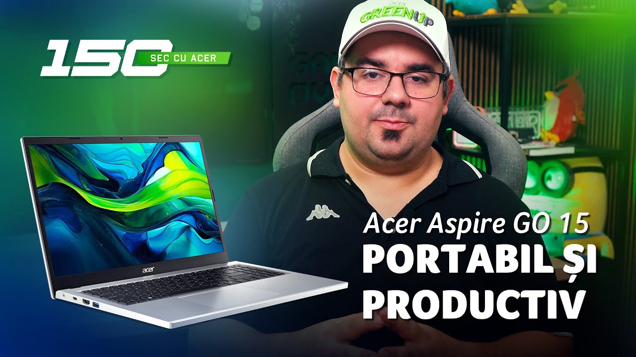 150 sec cu Acer Aspire GO 15 (AG15-31P) - Portabil și productiv