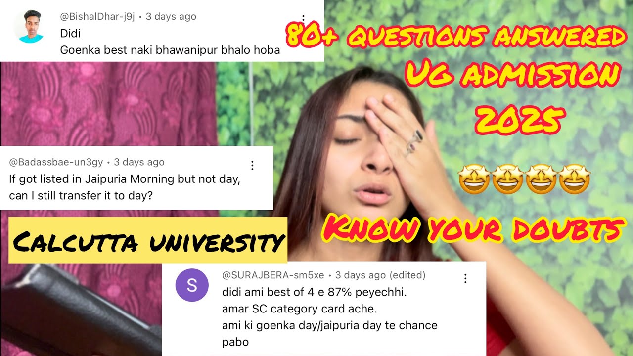 80+ Questions answered ‼️ #QNA part 17 UG admission Calcutta University ❤️ Jaipuria college #2025