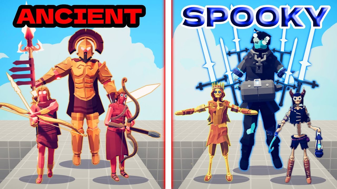 ULTIMATE ANCIENT TEAM vs ULTIMATE SPOOKY TEAM | TABS - Totally Accurate Battle Simulator