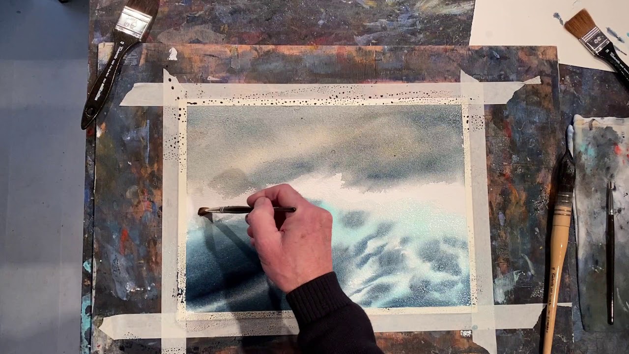 The Wave watercolor demo
