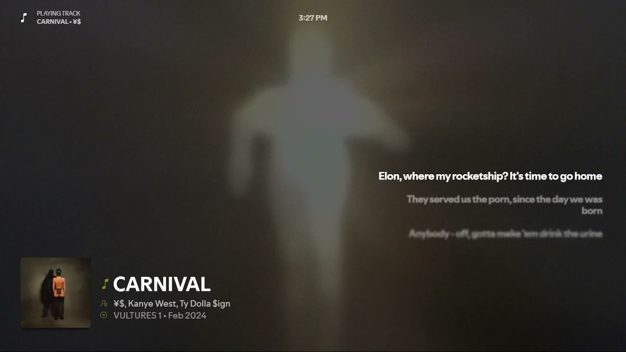 Carnival &ndash; Kanye West (Lyrics Video)