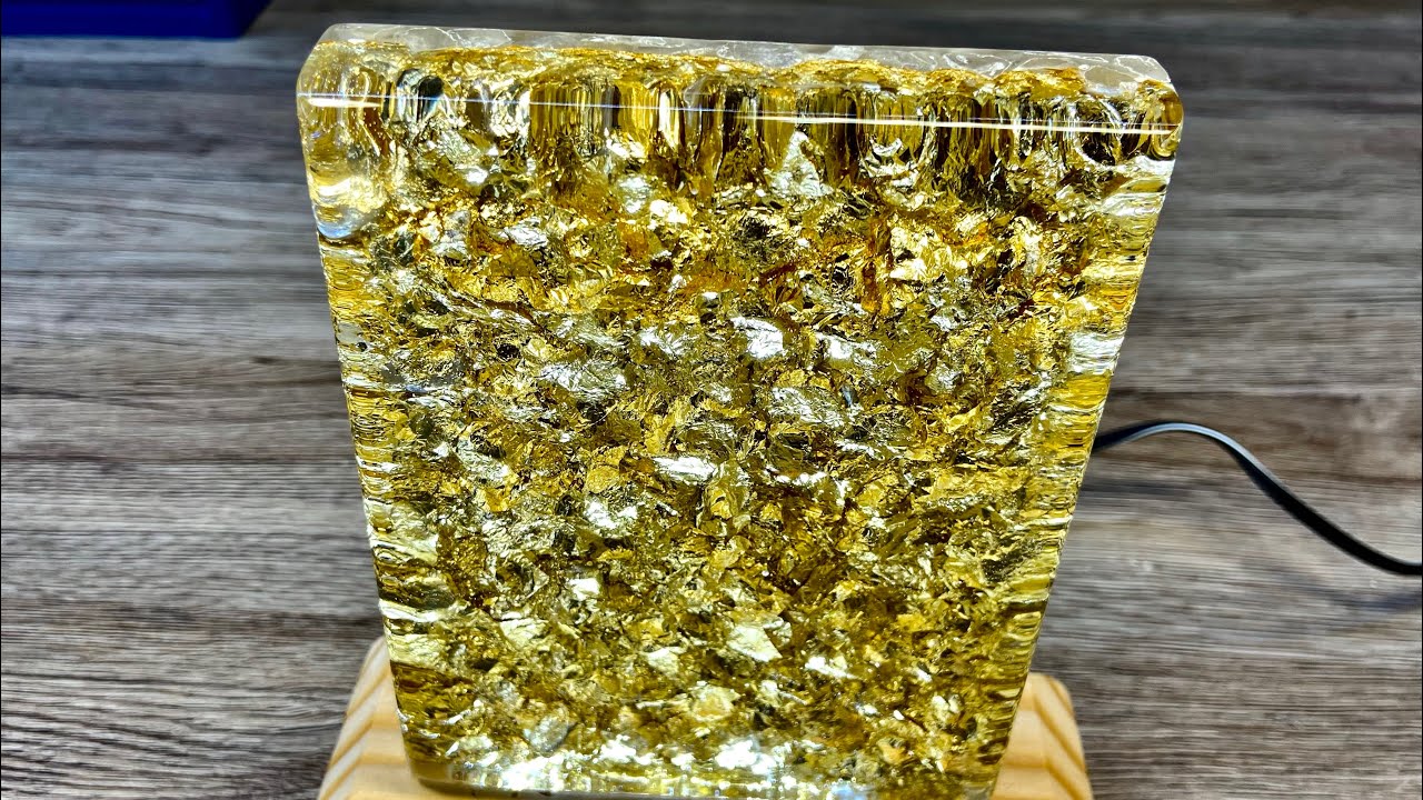 Easy making Epoxy Resin lamp Magical Gold / #epoxy #jewerly #art #craft #necklace #shorts