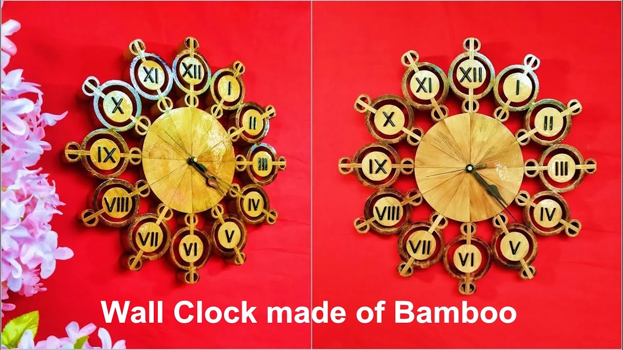 Wall Clock. How to Make a Beautiful Wall Clock with Bamboo. Bamboo working Art. #2023