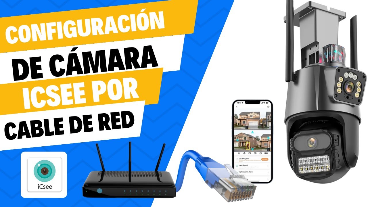 ¿Cómo configurar mi cámara con cable de red? 🤔 App iCSee I Rápido y fácil ✅